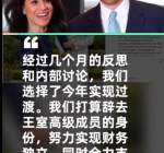 哈里梅根宣布退出英国王室，王室内部人士对此反应不一