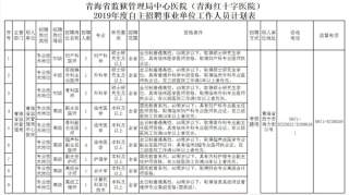 青海红十字医院公开招聘事业单位工作人员公告