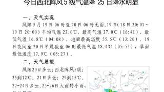 今日西北阵风5级气温降 25日降水明显