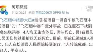 痛心！四川大巴被飞石击中，8名遇难者名单公布，最小仅12岁