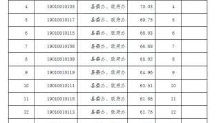 淅川县2019年事业单位公开选调工作人员成绩公布！附成绩表！