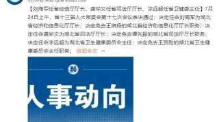 王贺胜被免去湖北卫健委主任职务此前已任省委常委