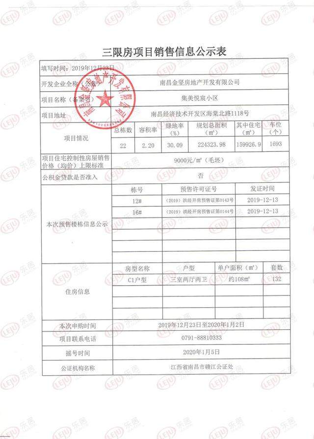 1月上旬南昌7盘将摇号选房，最低单价11010元/㎡