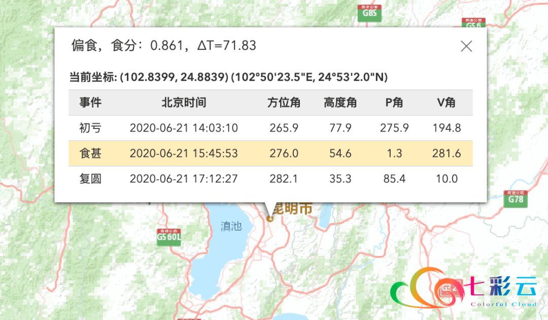 日环食来了！云南各地日食时间节点全在这里啦！