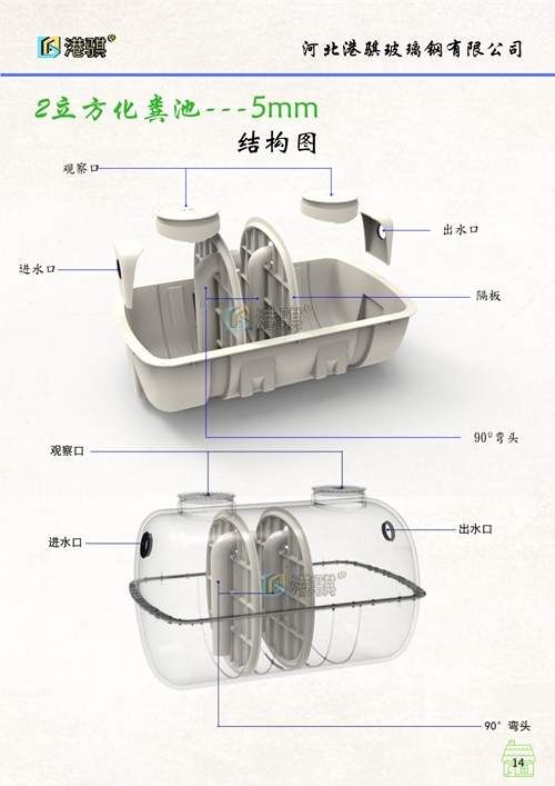 装配式三格化粪池  1.5立方结构图  农村新型厕所