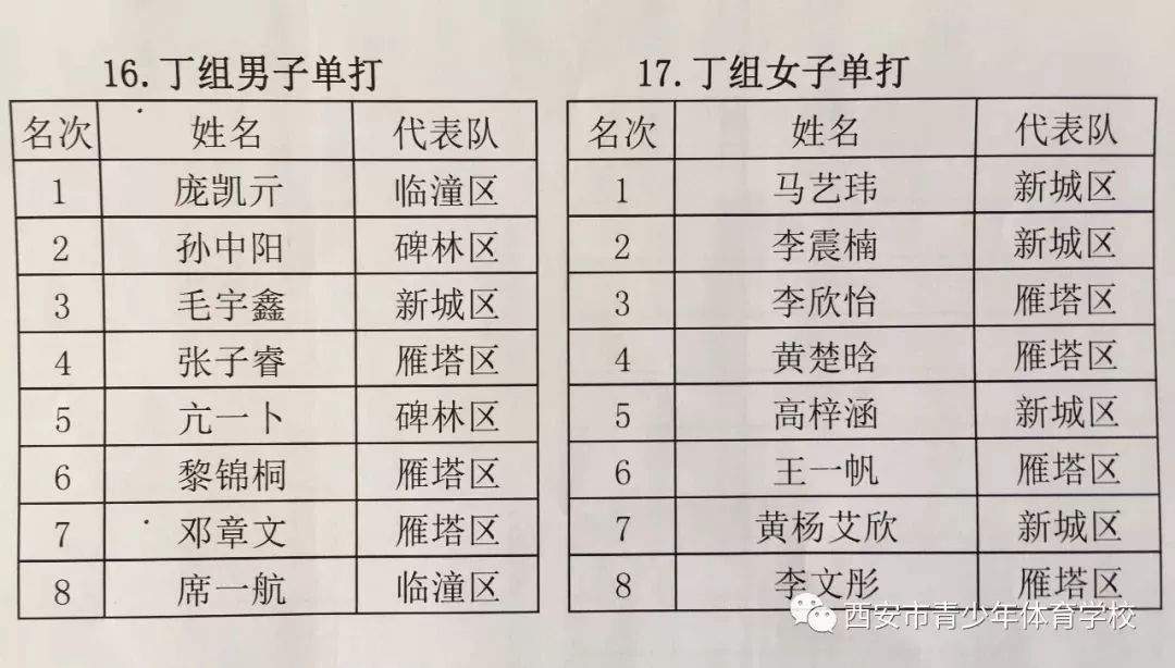 2019年西安市青少年羽毛球锦标赛落幕