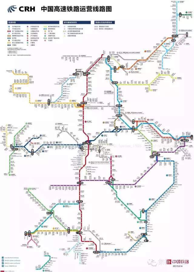 神人把全国高铁画得像坐地铁一样方便