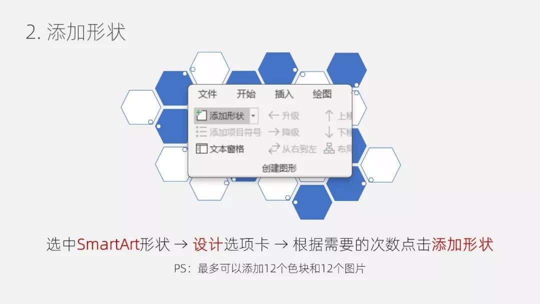 PPT六边形群集快速做法