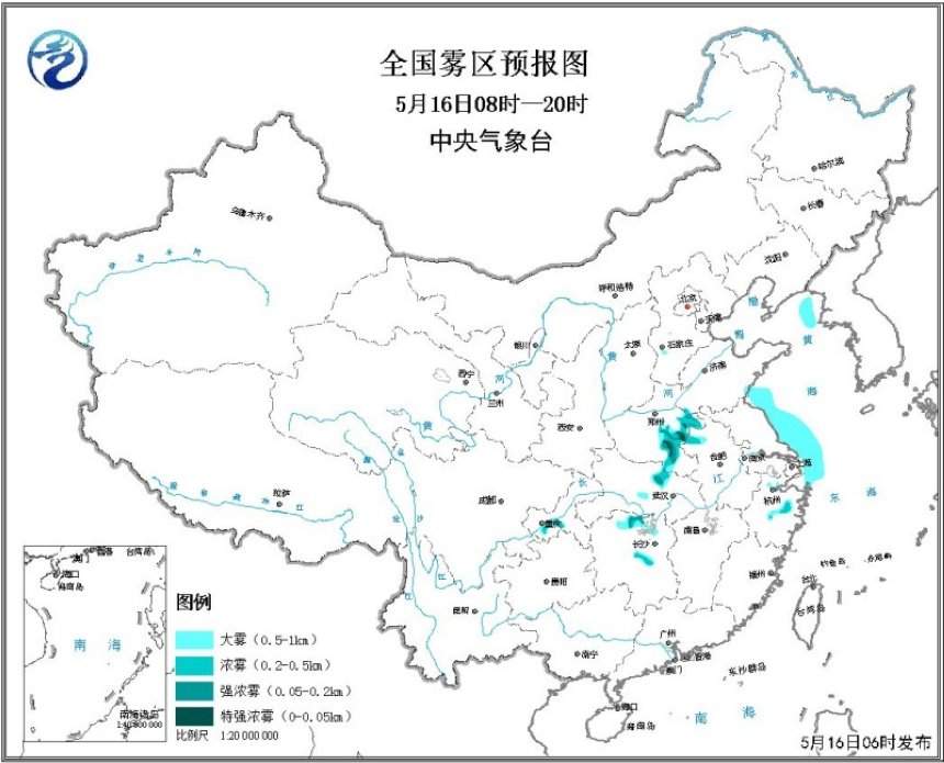 江南华南等地有较强降水 内蒙古中东部等地有沙尘天气