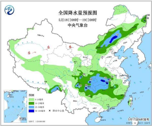 南方强降雨持续周末华北西北将“降火”