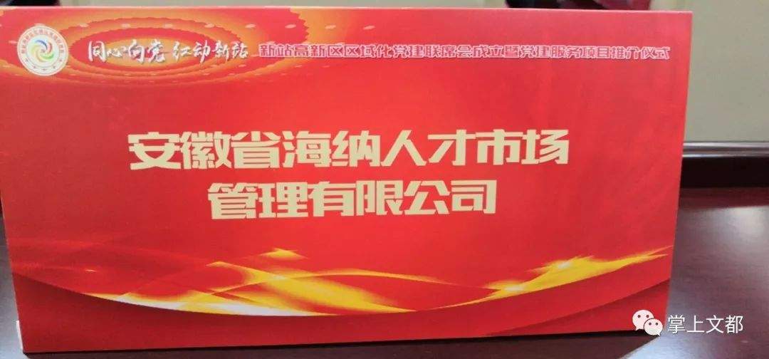 文都集团总经理张贤勇参加新站高新区区域化党建联席会成立暨党建服务项目推介仪式