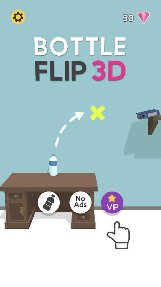 横板跳一跳登场！《Bottle Flip 3D》打造趣味手游