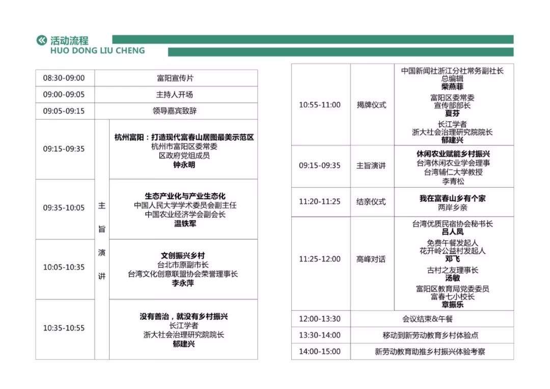 温铁军邀你聚焦富春山居新时代乡村振兴论坛