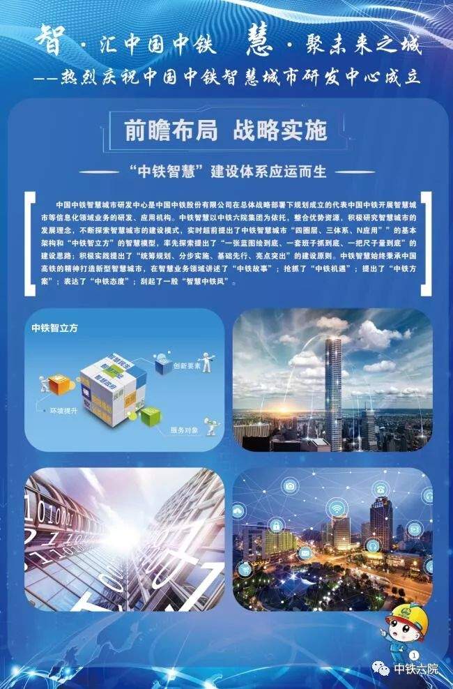 中国中铁智慧城市研发中心在中铁六院集团揭牌