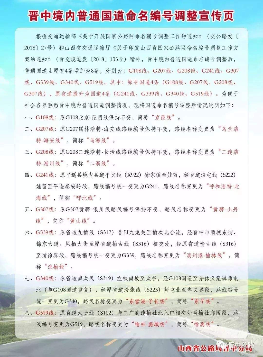 昔阳国道名称变更，省道变更国道，命名变更！快来看！