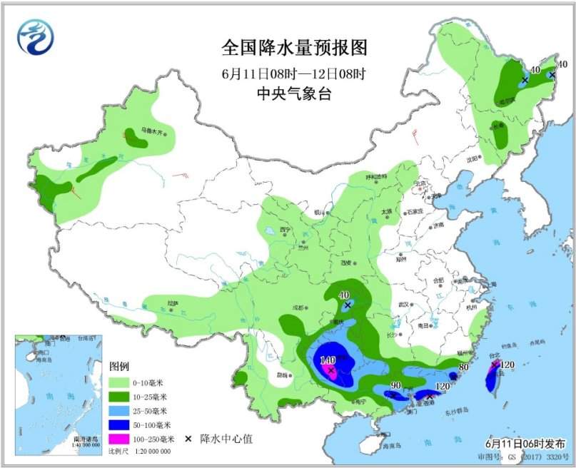 未来三天华南江南中南部等地有强降水