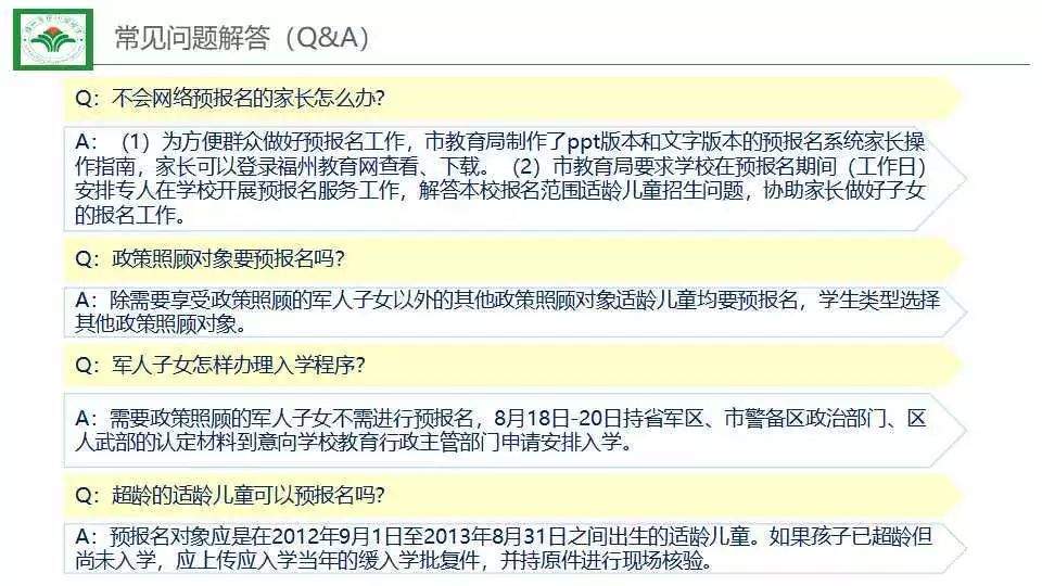 福州市马尾实验小学招生预报名系统家长操作指南（ppt版）