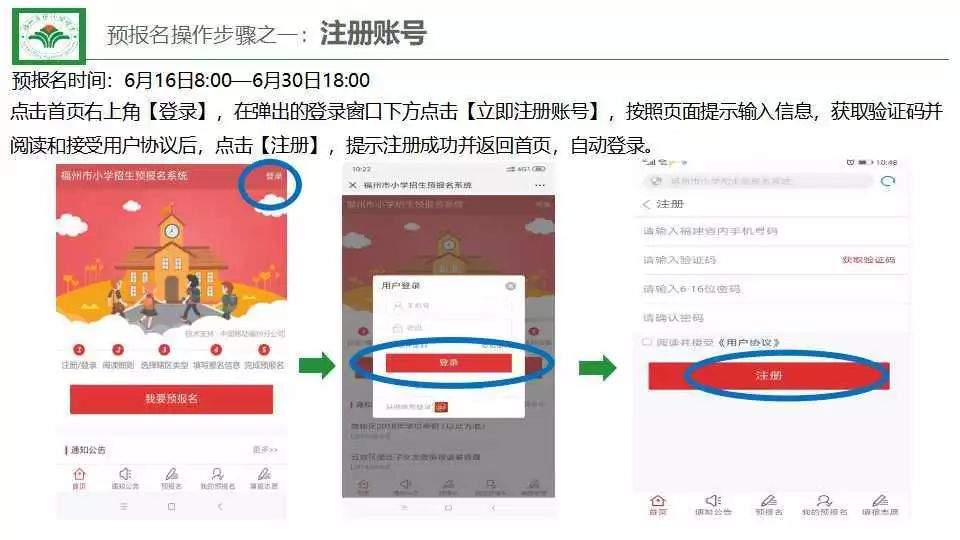 福州市马尾实验小学招生预报名系统家长操作指南（ppt版）
