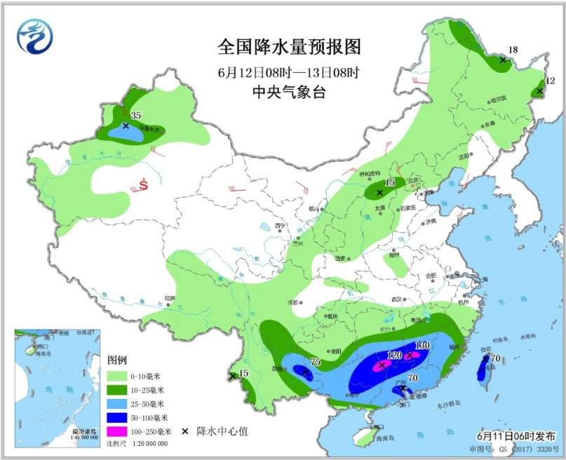 未来三天华南江南中南部等地有强降水