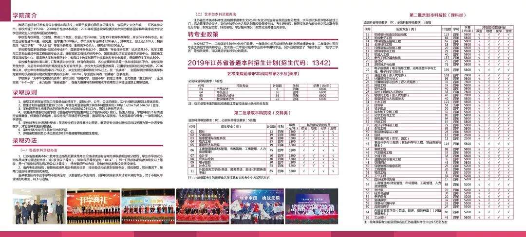 划重点 | 淮阴工学院2019年招生录取简章权威发布