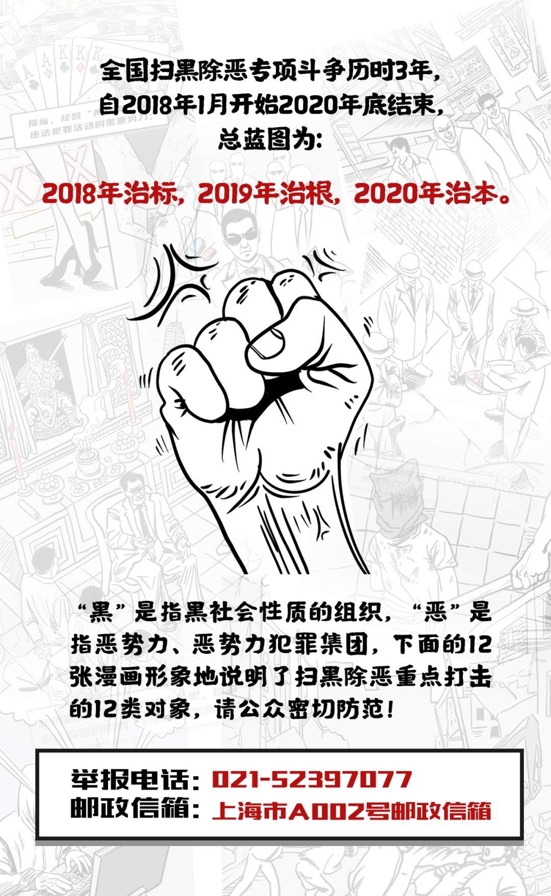 12类扫黑除恶对象漫画版发布，发现就举报！|上海政法一周