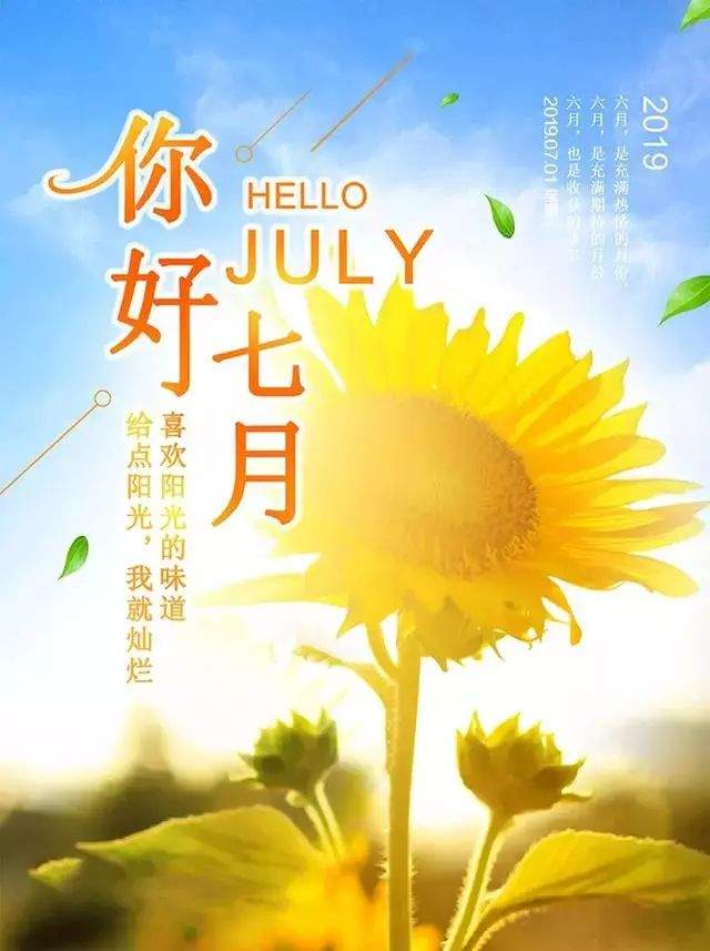 再见上半年，努力下半年！加油，7月！