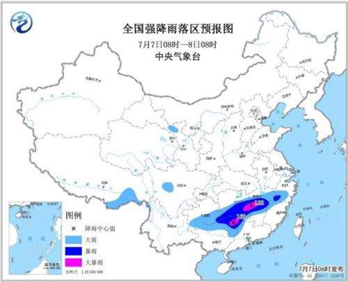 暴雨黄色预警！广西湖南江西等地有暴雨或大暴雨