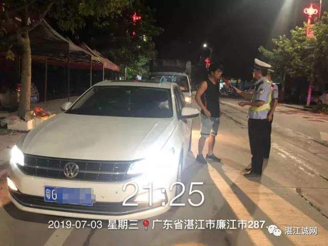 严打！廉江交警夜查酒驾，一晚查处交通违法行为182起！