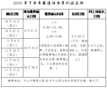 中山下半年普通话考试来啦！这些要点一定要清楚！