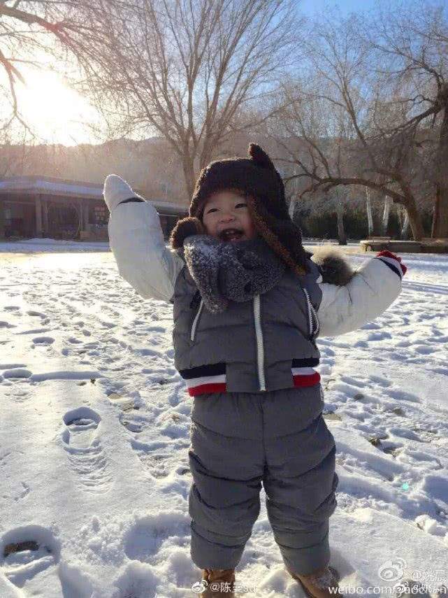 姚晨为6岁儿子庆生晒九宫格照，记录儿子成长史，越长越像爸爸！