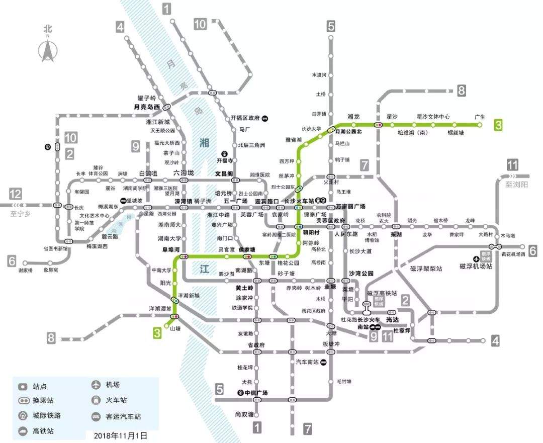 长沙地铁3号线最新消息！出入口在建！各站出入口位置出炉，有没有你家附近的？