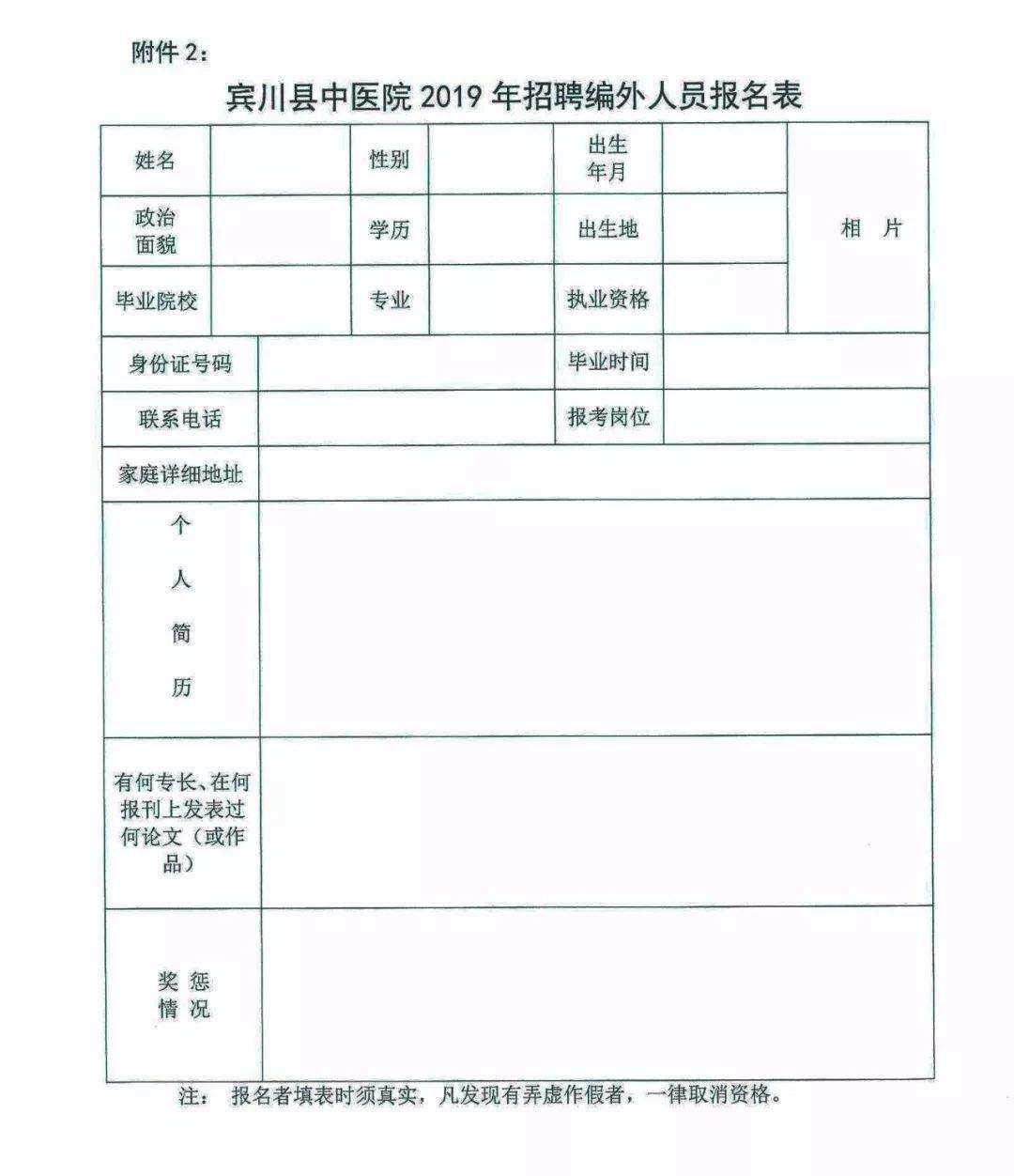 @你|宾川县中医院2019年面向社会公开招聘编外人员公告