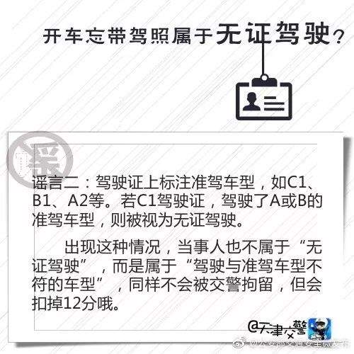 开车忘带驾驶证，属于无证驾驶吗？