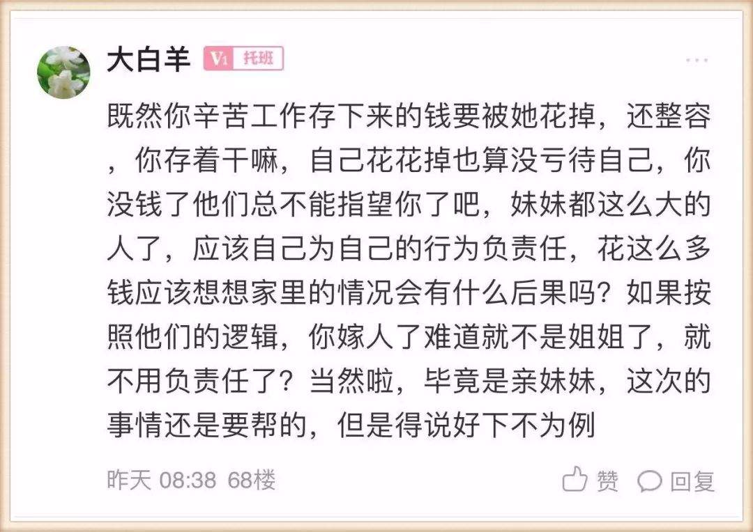 好恨！爸妈偏爱妹妹，妹妹整容的钱还要我出