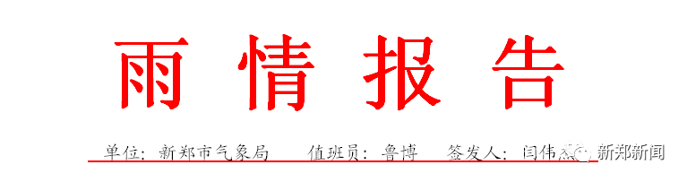 突然一场暴雨！新郑接下来的天气……