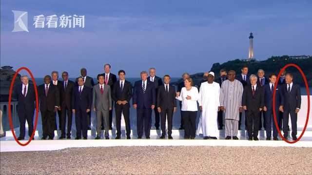 G7全家福站序露玄机？特朗普默克尔互吻引关注