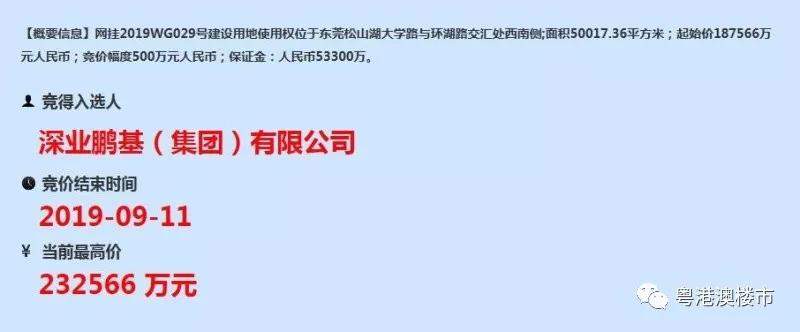 百轮角逐竞出东莞新地王深业23亿勇夺松山湖宅地