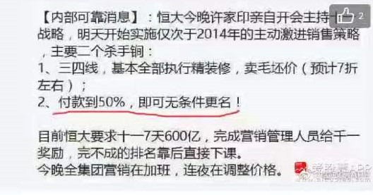 恒大否认精装修7折促销：传闻完全不实