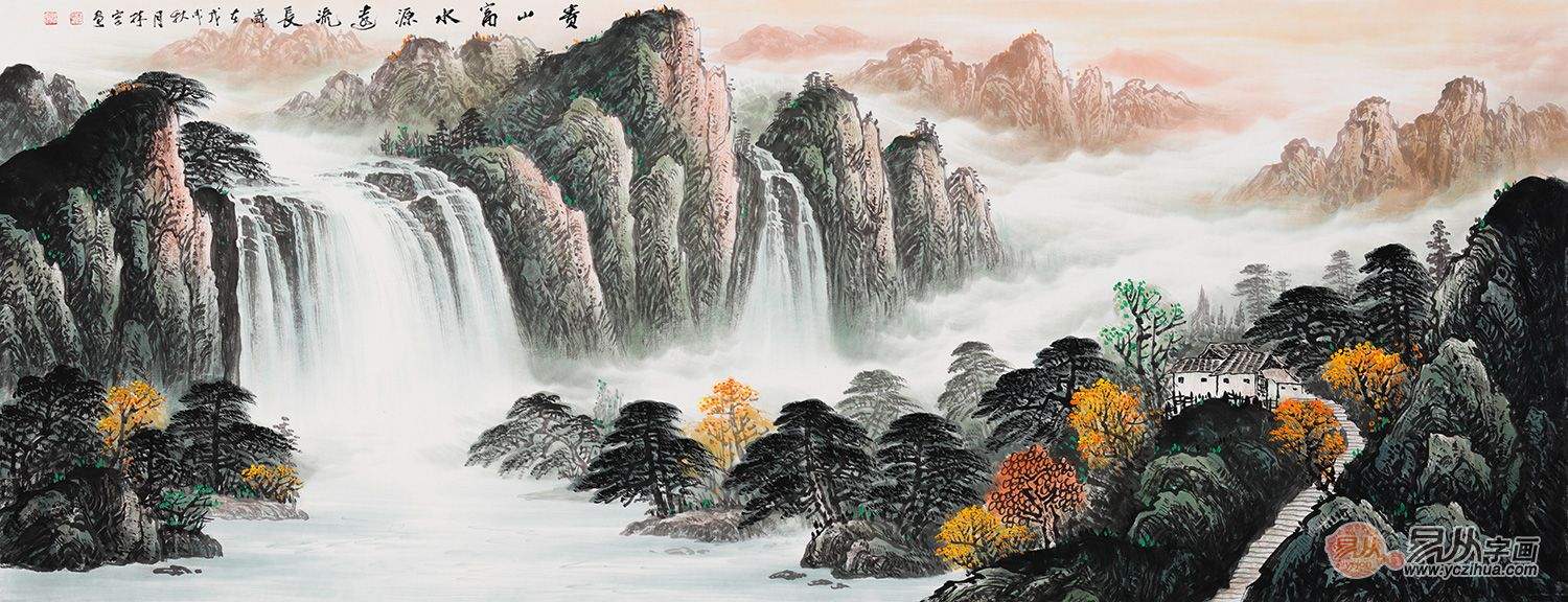 办公室装饰画这样选，营造秀丽山水办公好风景