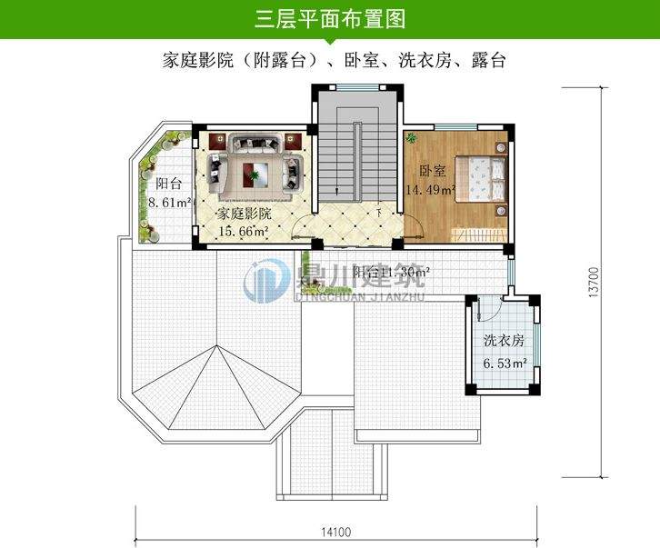 6款农村三层复式别墅，客厅挑空设计+旋转楼梯，35万就能建一栋！