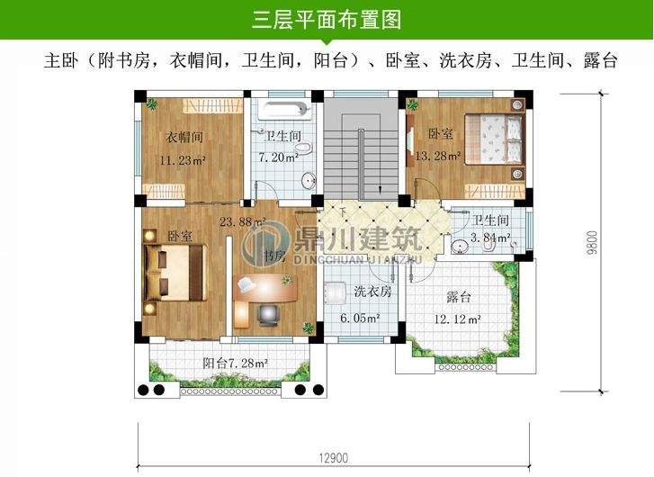 6款农村三层复式别墅，客厅挑空设计+旋转楼梯，35万就能建一栋！