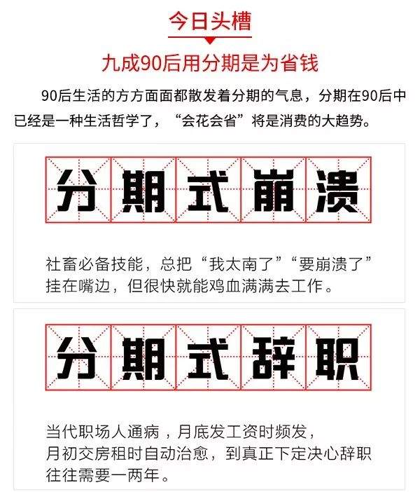 人民吐槽日报丨九成90后用分期是为省钱！