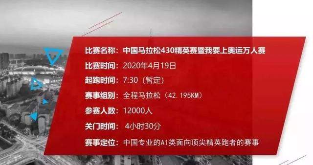 中国马拉松430精英赛更名，12月30日开启报名