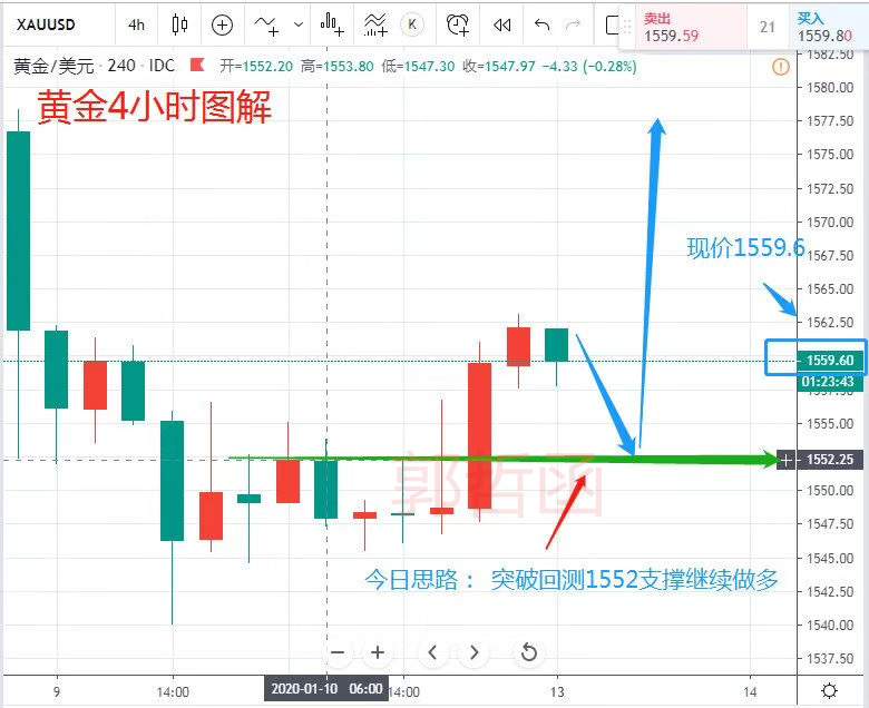 郭哲函：1.13黄金为何高开后暴跌？今日黄金走势分析布局