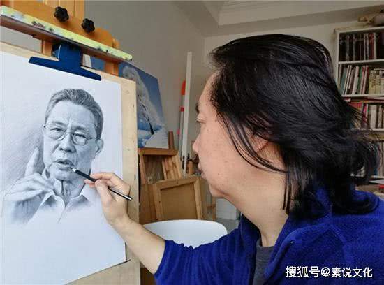 绘画致敬钟南山：油画作品让人感动，素描作品表现很慈祥