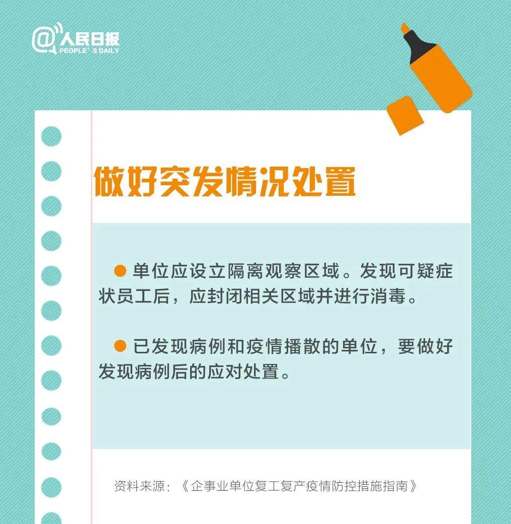 925丨复工复产必看！这9件事你的单位做了吗？