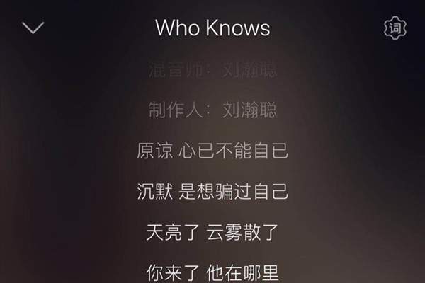 电视剧《七日生》插曲《Whoknows》歌词 歌词如下