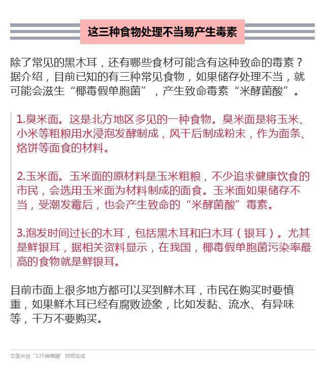 关注｜黑木耳千万不能这样吃！7岁女童被送进了ICU，全身换血4次还没苏醒