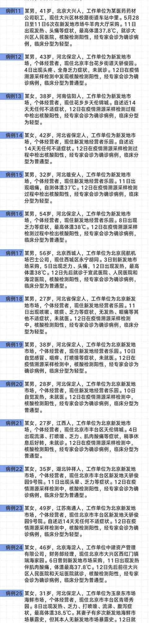 北京36例新增确诊病例详情公布！都与新发地市场有关