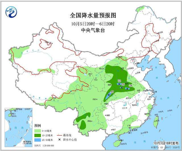 受较强冷空气影响，全国大部分区域气温下降6到10℃